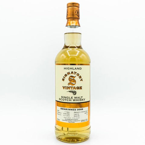 Signatory The Un-Chillfiltered Collection 11 Year Old Benrinnes 2008 - Goro's Liquor