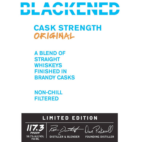 Blackened Cask Strength Original By Metallica American Whiskey Blackened American Whiskey