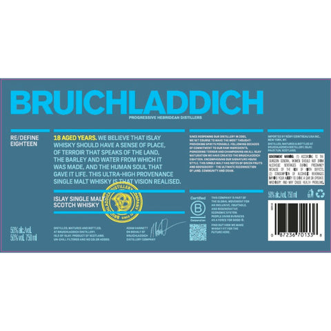 Bruichladdich 18 Year Old Scotch Bruichladdich