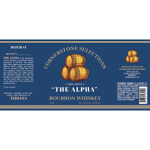 Cornerstone Selections “The Alpha” Bourbon - Goro's Liquor