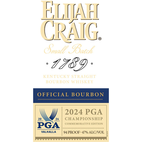 Elijah Craig 2024 PGA Championship Commemorative Edition Bourbon Elijah Craig