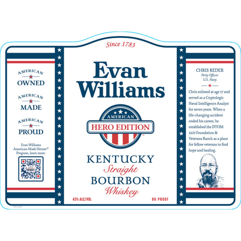 Evan Williams American Hero Edition Chris Reder - Goro's Liquor