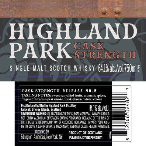 Highland Park Cask Strength Release No. 5 Scotch Highland Park
