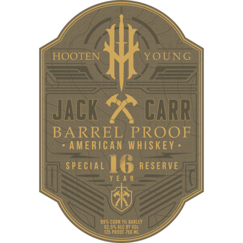 Hooten Young Jack Carr 16 Year Old Special Reserve Barrel Proof American Whiskey - Goro's Liquor