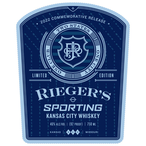 J. Rieger Sporting Kansas City Whiskey - Goro's Liquor