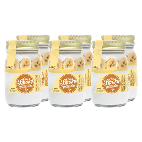 Ole Smoky Banana Pudding Cream Moonshine 50mL 6pk - Goro's Liquor