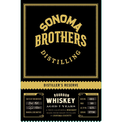 Sonoma Brothers Distilling 7 Year Old Distillers Reserve Bourbon - Goro's Liquor