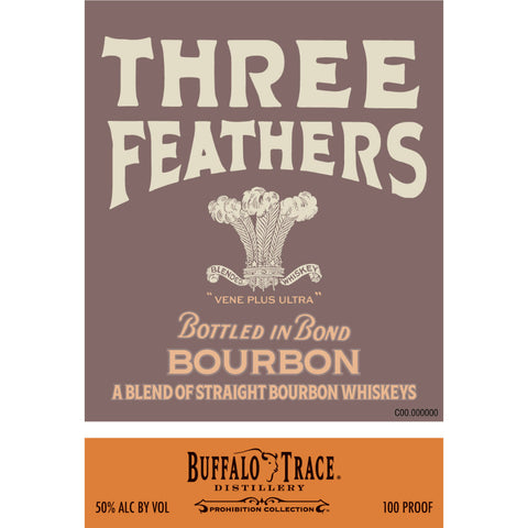 Three Feathers Bottled in Bond Bourbon Bourbon Buffalo Trace