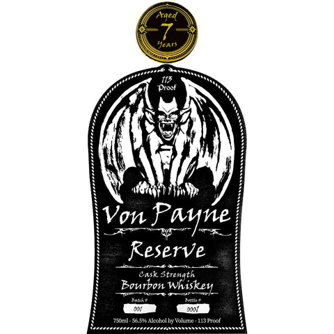 Von Payne Reserve Cask Strength Bourbon Bourbon Von Payne Spirits