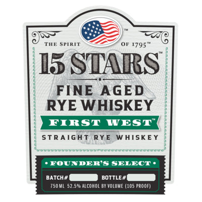 15 Stars First West Founder’s Select Rye - Goro's Liquor