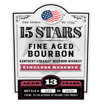 15 Stars Timeless Reserve 13 Year Old Kentucky Straight Bourbon - Goro's Liquor