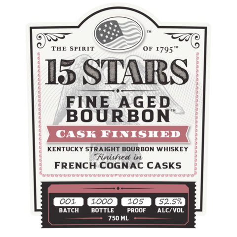 15 Stars Bourbon Finished in French Cognac Casks - Goro's Liquor