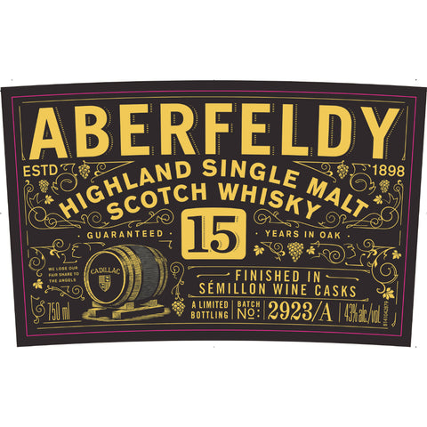 Aberfeldy 15 Year Old Finished in Semillon Wine Casks - Goro's Liquor