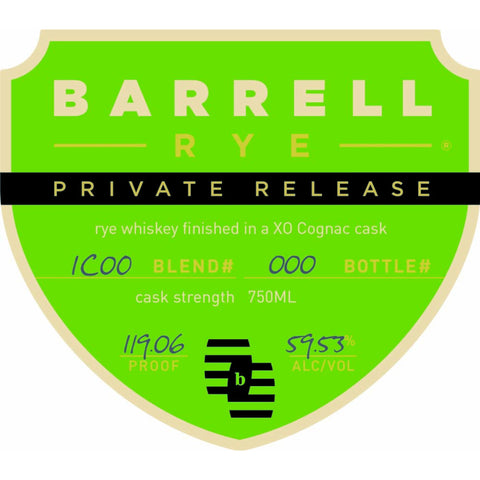 Barrell Rye Private Release OX Cognac Cask Finished - Goro's Liquor