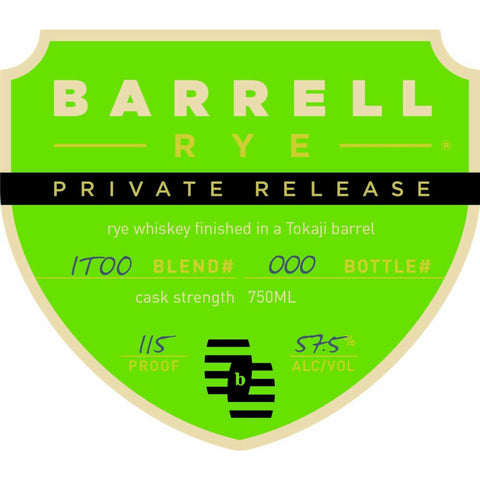 Barrell Rye Private Release Tokaji Barrel Finished - Goro's Liquor