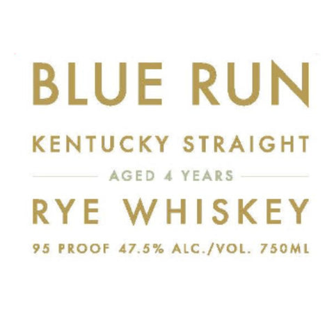 Blue Run 4 Year Old Rye Whiskey - Goro's Liquor