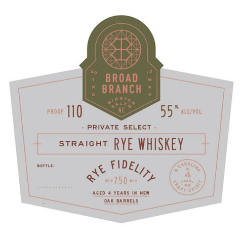 Broad Branch Private Select Rye Fidelity - Goro's Liquor