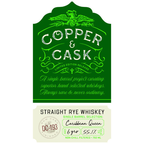 Copper & Cask Straight Rye Whiskey Caribbean Queen - Goro's Liquor