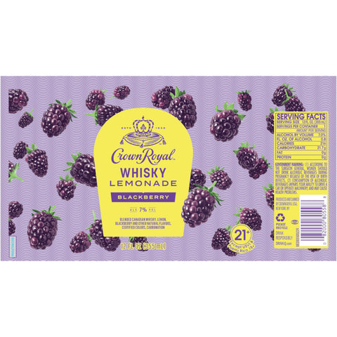 Crown Royal Whisky Lemonade Blackberry Canned Cocktail - Goro's Liquor