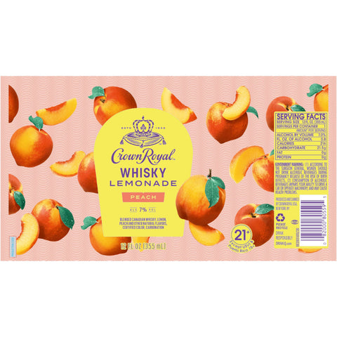 Crown Royal Whisky Lemonade Peach Canned Cocktail - Goro's Liquor