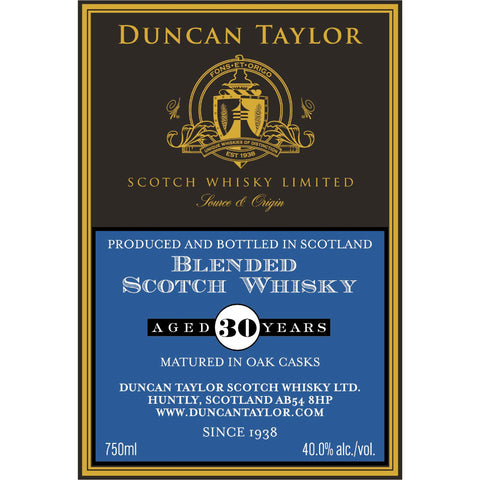 Duncan Taylor 30 Year Old Blended Scotch - Goro's Liquor