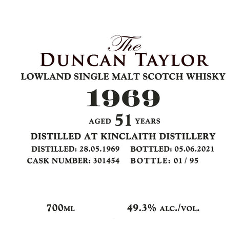 Duncan Taylor Kinclaith Distillery 51 Year Old 1969 - Goro's Liquor