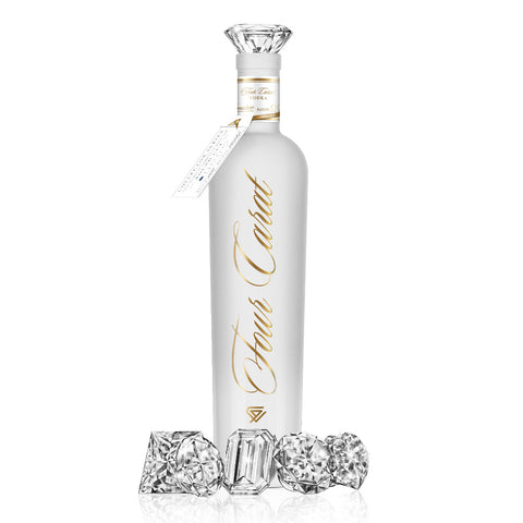 Four Carat Vodka Collectors Edition With Diamond Cut Closure (Full Set) - Goro's Liquor