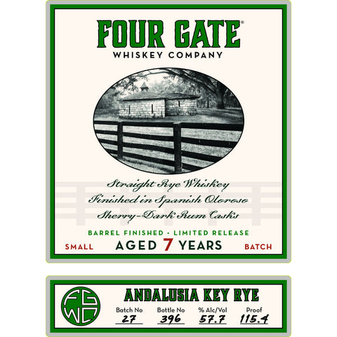 Four Gate Andalusia Key Rye - Goro's Liquor