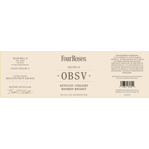 Four Roses Recipe 01 OBSV Kentucky Straight Bourbon - Goro's Liquor