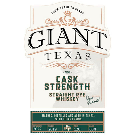 Giant Texas Cask Strength Straight Rye - Goro's Liquor