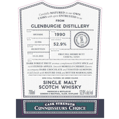 Gordon and Macphail Glenburgie 31 Year Old Connoisseurs Choice - Goro's Liquor