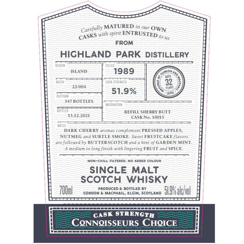 Gordon and Macphail Highland Park 32 Year Old Connoisseurs Choice - Goro's Liquor