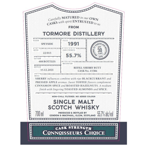 Gordon and Macphail Tormore 30 Year Old Connoisseurs Choice - Goro's Liquor