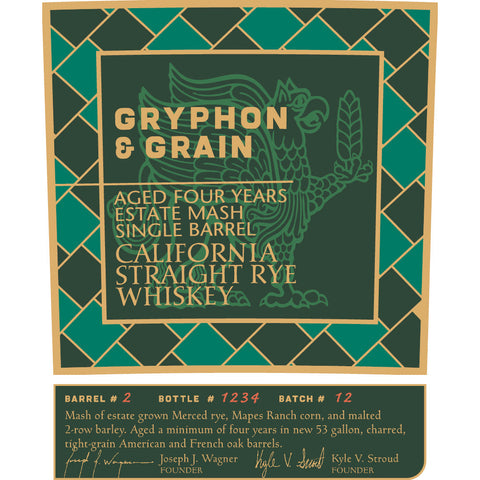 Gryphon & Grain Rye Whiskey Batch #12 - Goro's Liquor