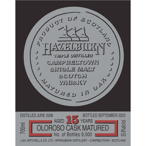 Hazelburn 15 Year Old Oloroso Cask Matured 2023 - Goro's Liquor