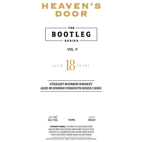 Heaven’s Door The Bootleg Series Vol. V 18 Year Old Spanish Vermouth Rouge Cask - Goro's Liquor