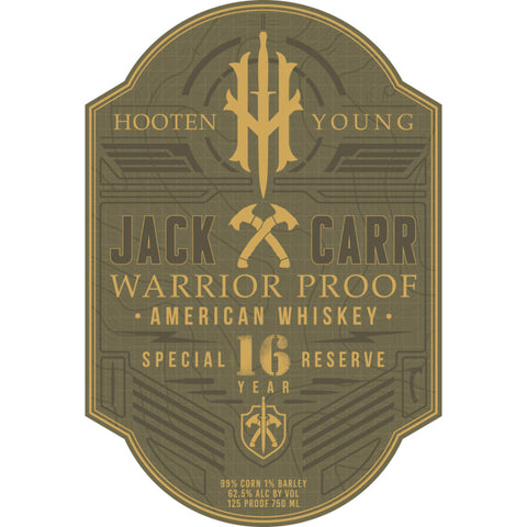 Hooten Young Jack Carr 16 Year Old Special Reserve Warrior Proof American Whiskey - Goro's Liquor