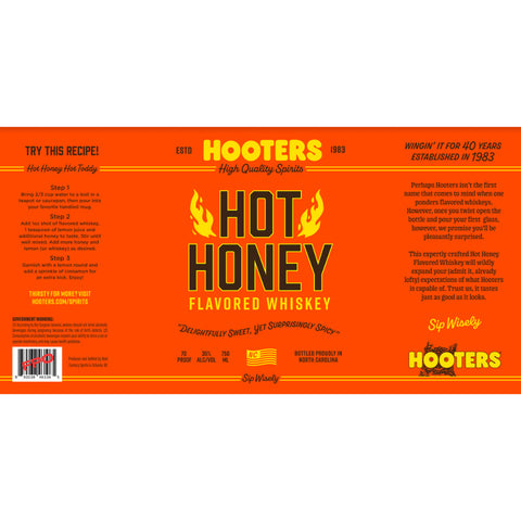 Hooters Hot Honey Flavored Whiskey - Goro's Liquor