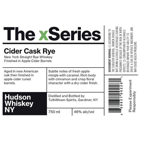 Hudson The xSeries Cider Cask Rye - Goro's Liquor