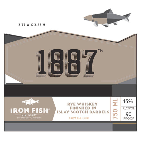 Iron Fish 1887 Rye Whiskey Finished In Islay Scotch Barrels - Goro's Liquor