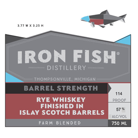 Iron Fish Barrel Strength Rye Finished in Scotch Barrels - Goro's Liquor