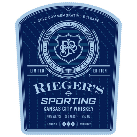 J. Rieger Sporting Kansas City Whiskey - Goro's Liquor