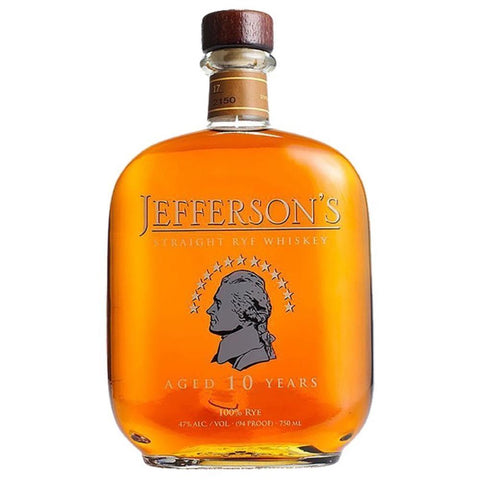 Jefferson’s 10 Year Old Rye Whiskey Rye Whiskey Jefferson's