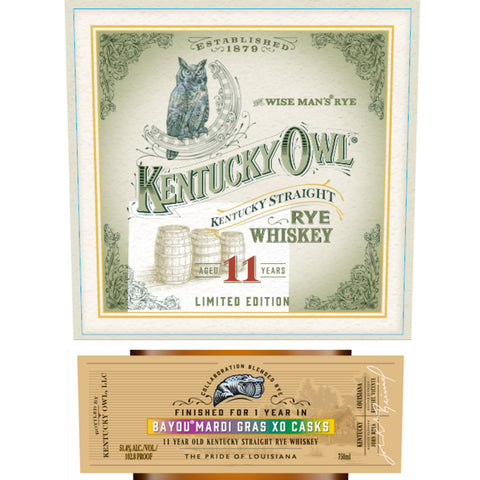 Kentucky Owl Mardi Gras Limited Edition 11 Year Straight Rye - Goro's Liquor