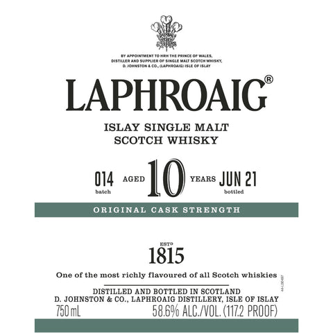 Laphroaig 10 Year Old Cask Strength Batch 014 - Goro's Liquor