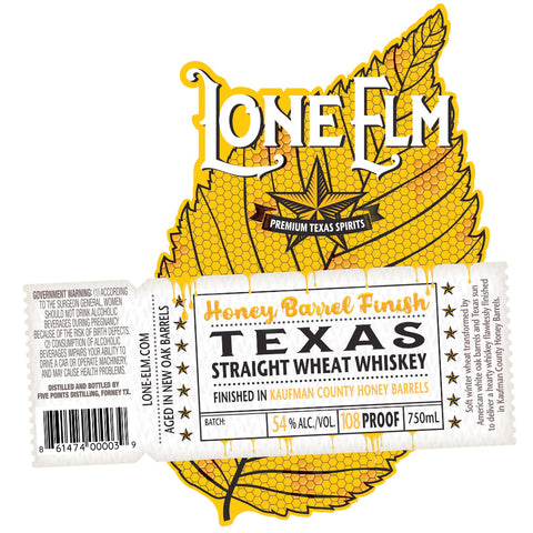 Lone Elm Honey Barrel Finish Texas Wheat Whiskey - Goro's Liquor