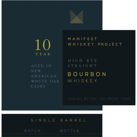 Manifest Whiskey Project 10 Year Old High Rye Straight Bourbon - Goro's Liquor