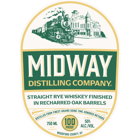 Midway Straight Rye Finished In Recharred Oak Barrels - Goro's Liquor