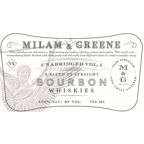 Milam & Greene Unabridged Vol. 1 Blended Straight Bourbon - Goro's Liquor