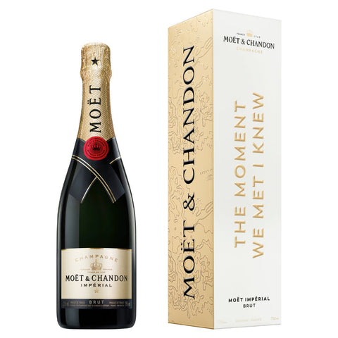 Moët Impérial Brut "The Moment We Met I Knew" Cardboard Box - Goro's Liquor